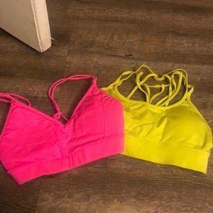 Two Fabletics Sports bras